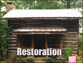 Historic Log Cabin Restoration  Pilot Mountain, North Carolina